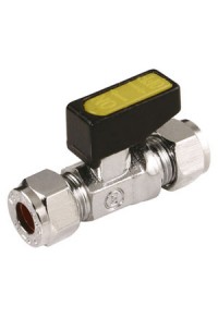 10MM COMPRESSION CHROME BALL GAS TAP
